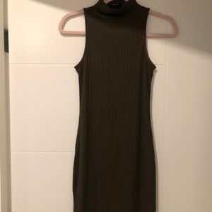 Long dark green dress